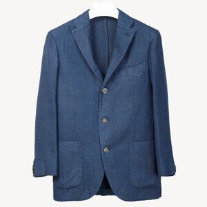 Boglioli Blue Wool & Silk Lightweight K-Jacket Blazer